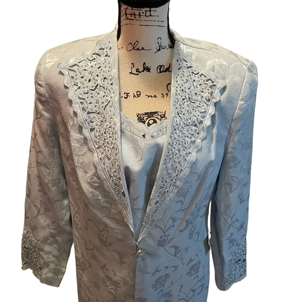 Suits of God in Church 2pc Suit Blazer Jacket Skirt Blue Size 12 Formal NWT